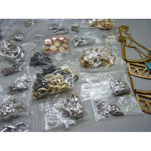 880 - A collection of Fiorelli designer jewellery, mixed styles, necklaces, earrings and rings, (unused)