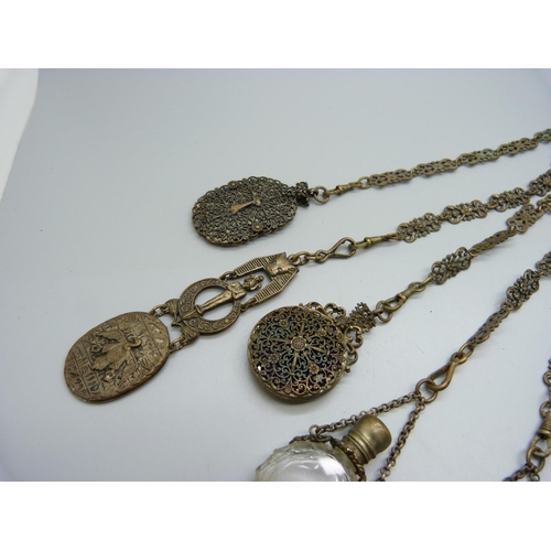 889 - A metal chatelaine