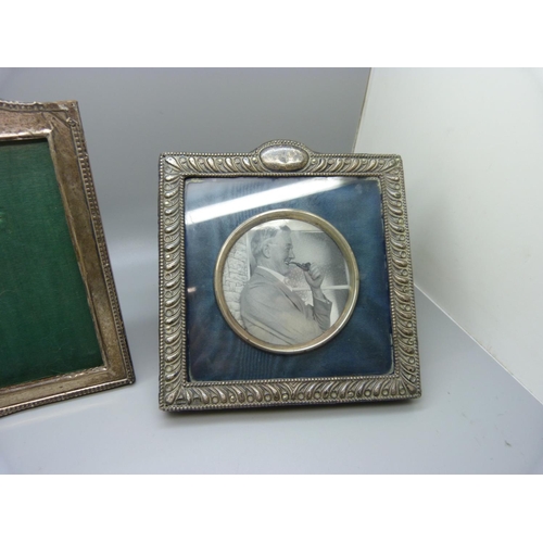 897 - Three silver photograph frames