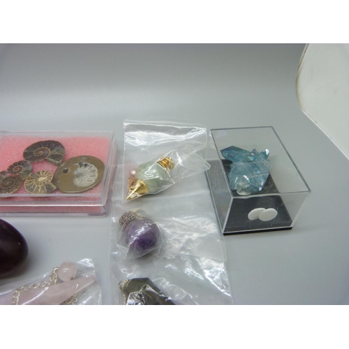 903 - Gemstone set jewellery and semi-precious minerals, etc.