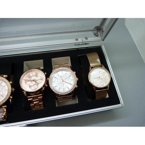 925 - Six fashion wristwatches