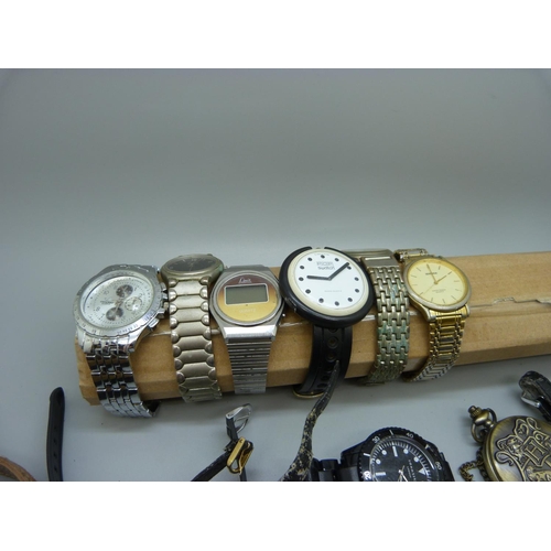 926 - Wristwatches and modern pocket watches including Limit and Swatch