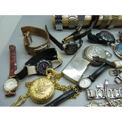 926 - Wristwatches and modern pocket watches including Limit and Swatch