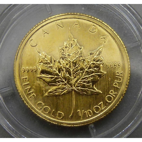 949 - A Canadian 2009 1/10oz. 9999 fine gold 5 dollars coin, 3.1g