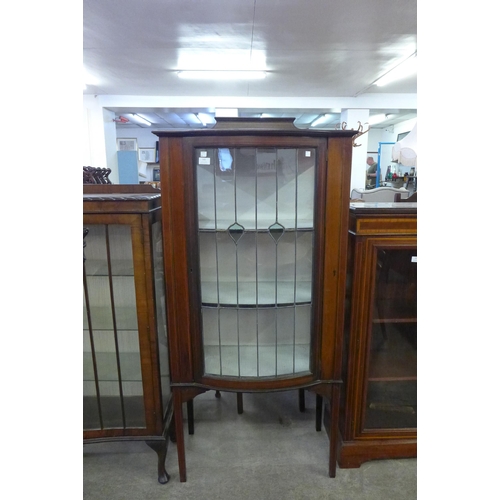 102 - An Edward VII inlaid mahogany display cabinet