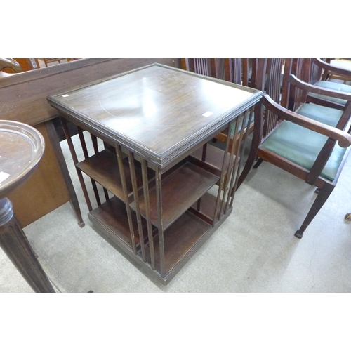 135 - An Edward VII mahogany revolving bookcase