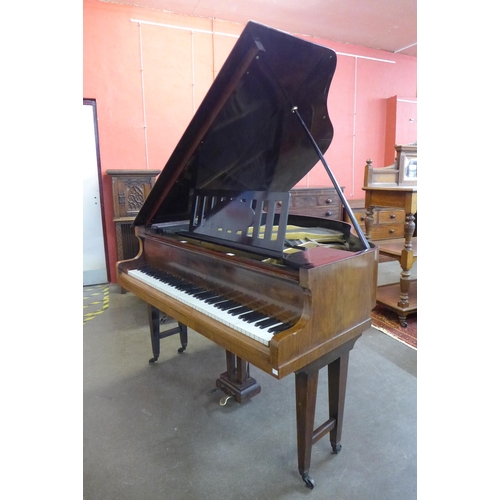 149 - A late 19th/early 20th Century rosewood baby grand piano, sold with non-transferable standard ivory ... 