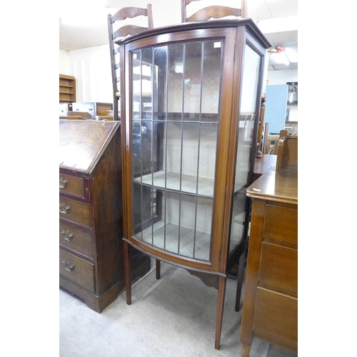 155 - An Edward VII inlaid mahogany display cabinet