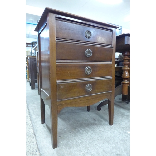 162 - An Edward VII mahogany music cabinet