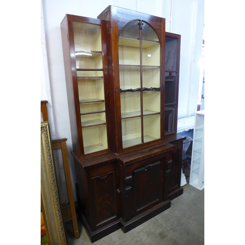 231 - A Victorian mahogany breakfront bookcase