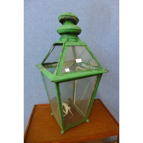 275 - A painted metal street lantern