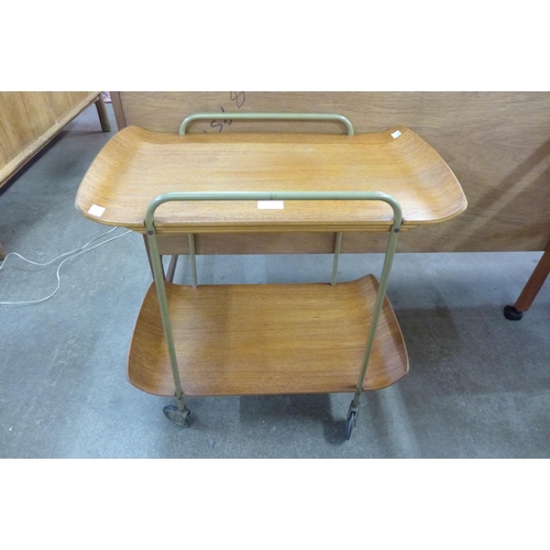 57 - A metal and bent plywood trolley