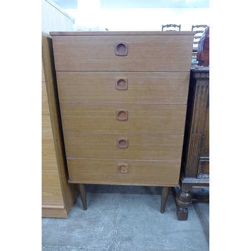 60 - A teak chest of drawers