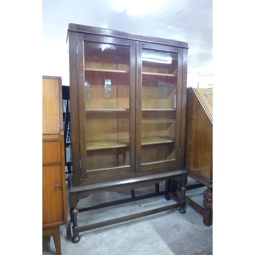 97 - An oak two door bookcase