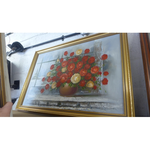 2173 - 3 Large framed paintings