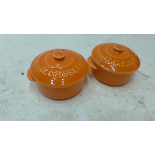 2183 - 2 Small Le Creuset salt and pepper shakers