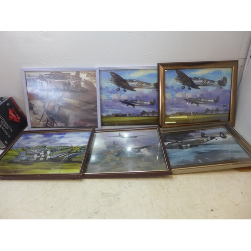 2203 - Six Michael Turner framed RAF/WWII art prints