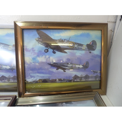 2203 - Six Michael Turner framed RAF/WWII art prints