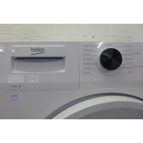 2259 - Beko 8kg spin dryer DTLCE80121W