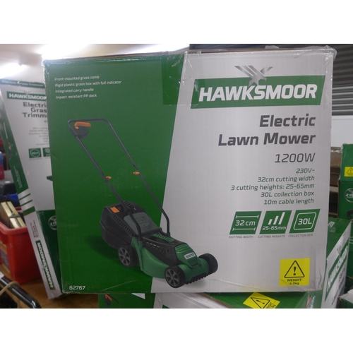 2093 - Hawksmoor 1200w electric lawn mower - boxed - W