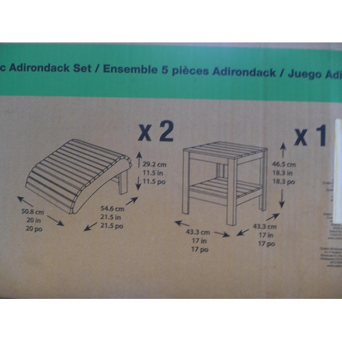 3198 - 5Pc Faux Wood Adirondack Set   (270Z - 21), Original RRP £391.66 + vat   * This lot is subject to va... 
