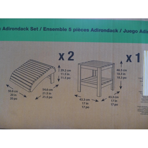 3199 - 5Pc Faux Wood Adirondack Set   (270Z - 22), Original RRP £391.66 + vat   * This lot is subject to va... 