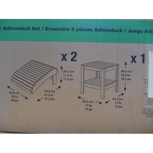 3200 - 5Pc Faux Wood Adirondack Set  (270Z - 23), Original RRP £391.66 + vat   * This lot is subject to vat