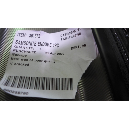 3203 - Samsonite Endure 2PC Hardside Spinner Suitcases (damaged), Original RRP £132.99 + VAT (265-158)   *T... 