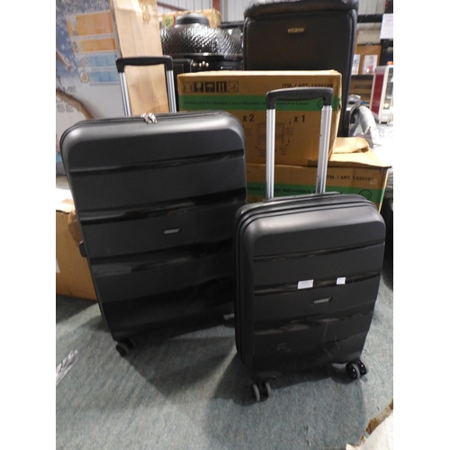 3257 - American Tourister 2pcs Hardside Black Spinner Case, Original RRP £119.99 + VAT (265-206) *This lot ... 