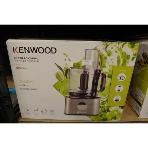 3263 - Kenwood Food Processor Multipro Compact (265-197) *This lot is subject to VAT