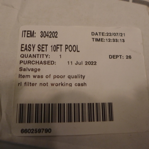 3265 - Intex Easy Set 10FT Pool (265-200) *This lot is subject to VAT