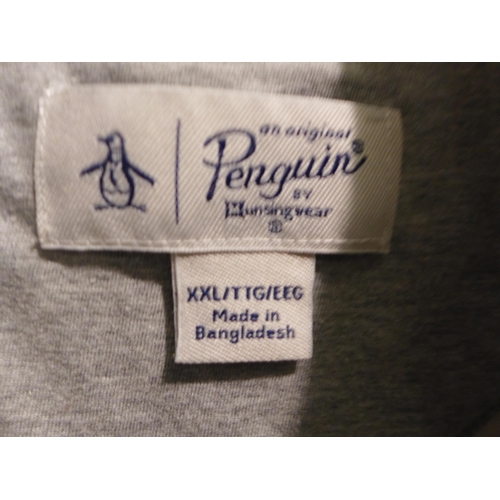 3275 - 2 Men's Penguin XXL quarter zip sweaters, (one grey and one navy) * this lot is subject to VAT