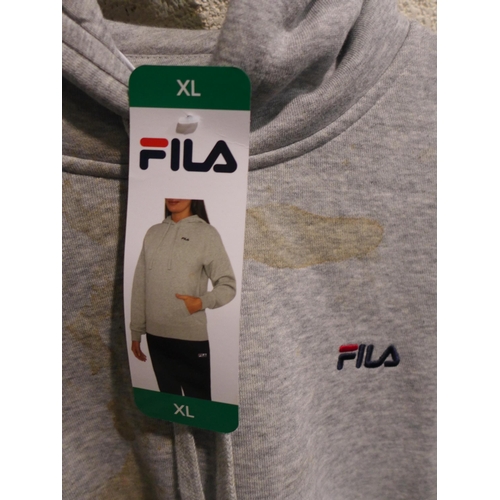 3276 - 2 Women's grey sweatshirts including Fila, mixed sizes * this lot is subject to VAT