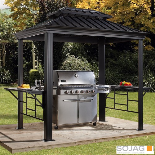 1482 - Sojag Messina 6X8 Grill  Gazebo W/Steel Roof      , Original RRP £666.66 + vat  (4133-3)  * This lot... 