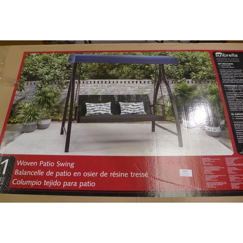 3057 - Agio Sunbrella Cameron Indigo Woven Swing   (270Z - 18), Original RRP £499.99 + vat   * This lot is ... 