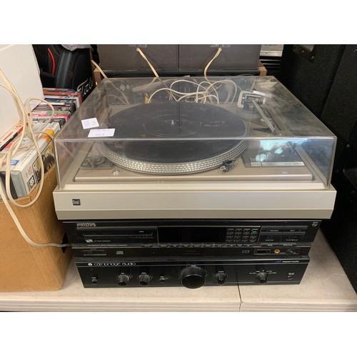 2218 - Dual 505 record player, Philips CD player & Cambridge audio amplifier