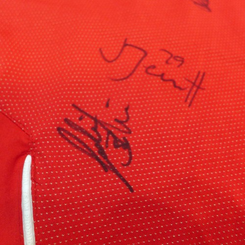 2179 - Nottingham Forest signed football shirt with approx. 13 signatures in total