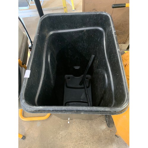 2314 - Black plastic wheeled bottle bin