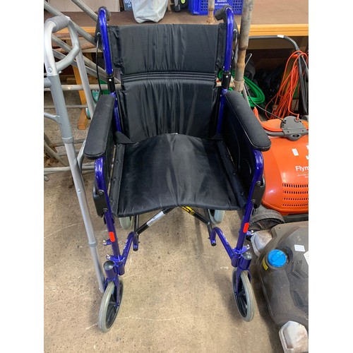 2317 - Alu Lite wheelchair with mobility walker with wheels