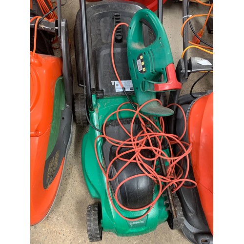 2322 - Gardenline electric lawnmower and a Qualcast electric hedge cutter - hedge cutter failed electrical ... 