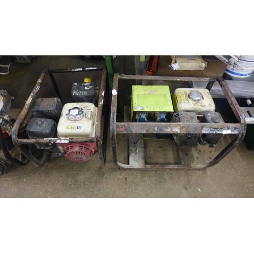 2102 - 2 Framed petrol generators * this lot is subject to VAT