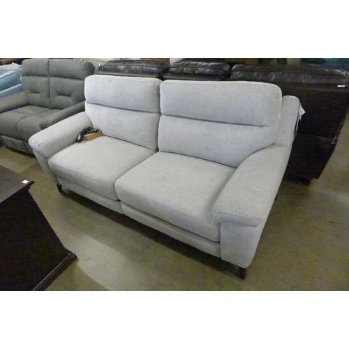 1375 - Grace Slvr Fab Lrg 2 Str Recliner Fabric          , Original RRP £941.66 + vat  (4133-10)  * This lo... 