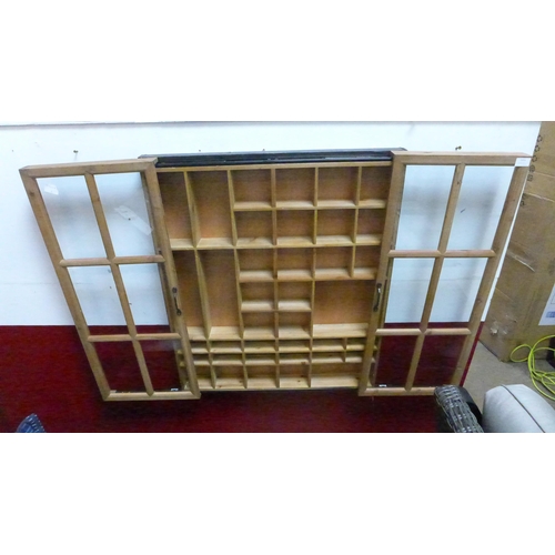 1411 - A wall mounted collectors cabinet