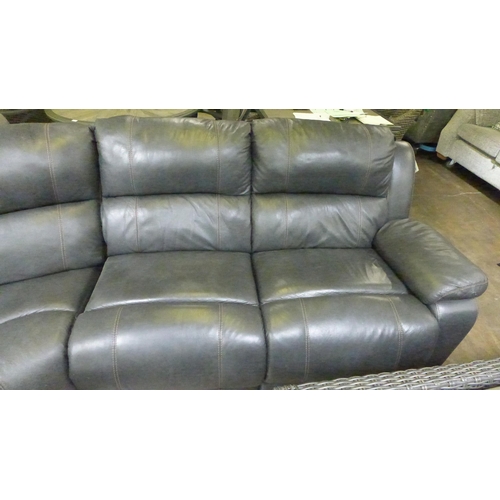 1412 - Dunhill Leather Power Reclining Motion Grey Sofa, original RRP £2249.99 + VAT (4138-23)* This lot is... 