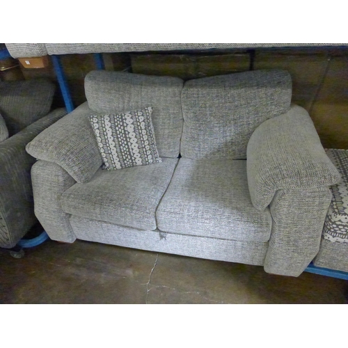 1413 - A Whisper grey upholstered three seater and two seater sofa with footstool * this lot is subject to ... 