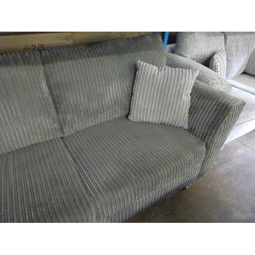 1414 - A Gigi grey cordway upholstered three seater and two seater sofa * this lot is subject to VAT