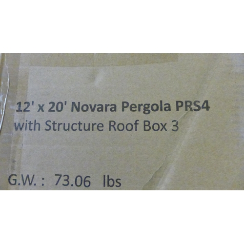 1455 - Paragon Novara Louvered White Pergola (12x20ft), original RRP £2333.33 + VAT (4139-120) * This lot i... 