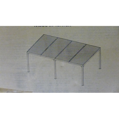 1455 - Paragon Novara Louvered White Pergola (12x20ft), original RRP £2333.33 + VAT (4139-120) * This lot i... 