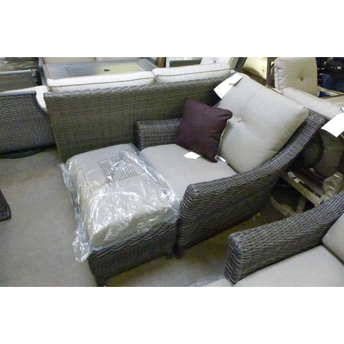 1464 - Agio Mckenzy Woven Six Piece Deep Seating Set including table (missing bolts), original RRP £2041.65... 