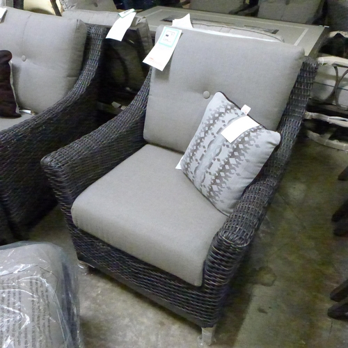 1464 - Agio Mckenzy Woven Six Piece Deep Seating Set including table (missing bolts), original RRP £2041.65... 